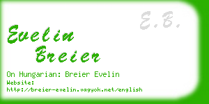 evelin breier business card